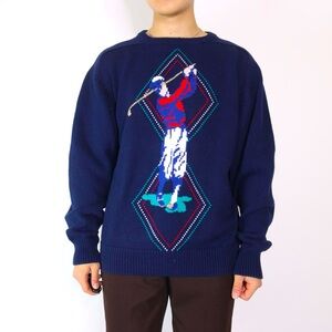 Vintage Argyle Golf Sweater